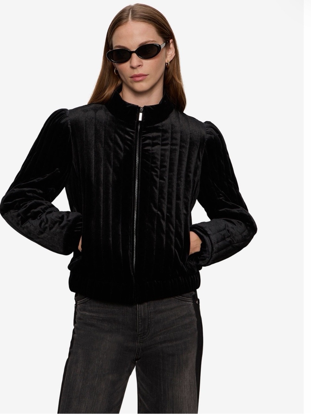 NWT Sanctuary Long Sleeve Quilted Velvet Jacket size Medium